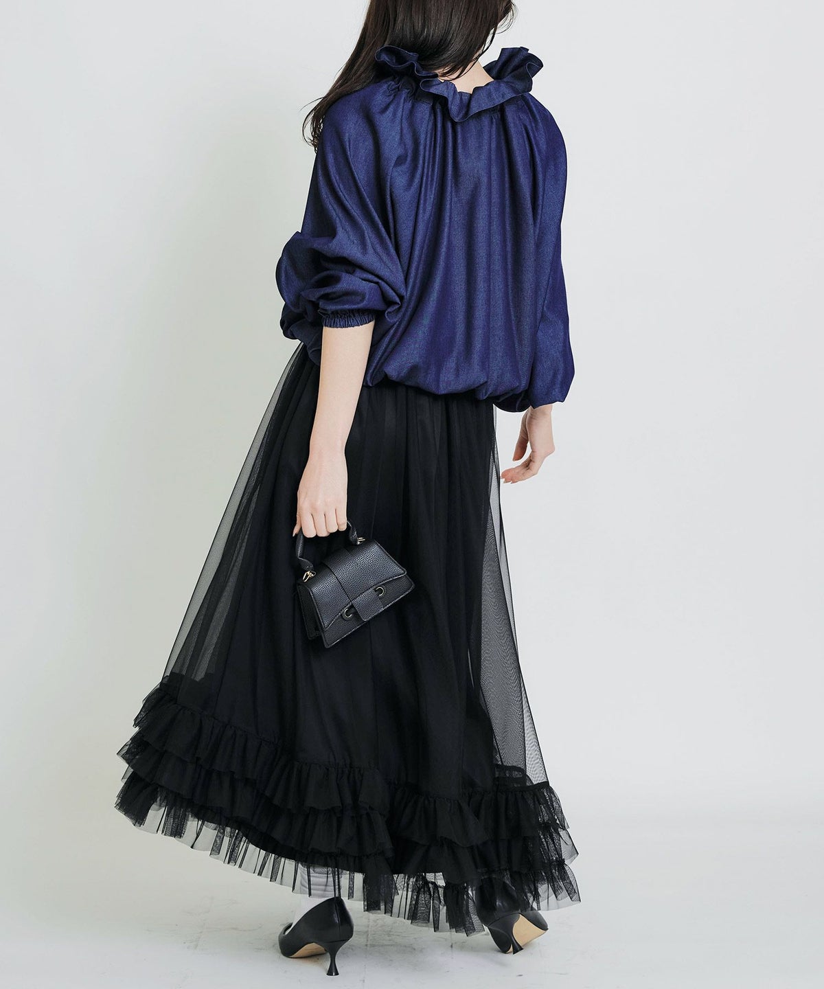 model：H155　着用サイズ：M　ネイビー