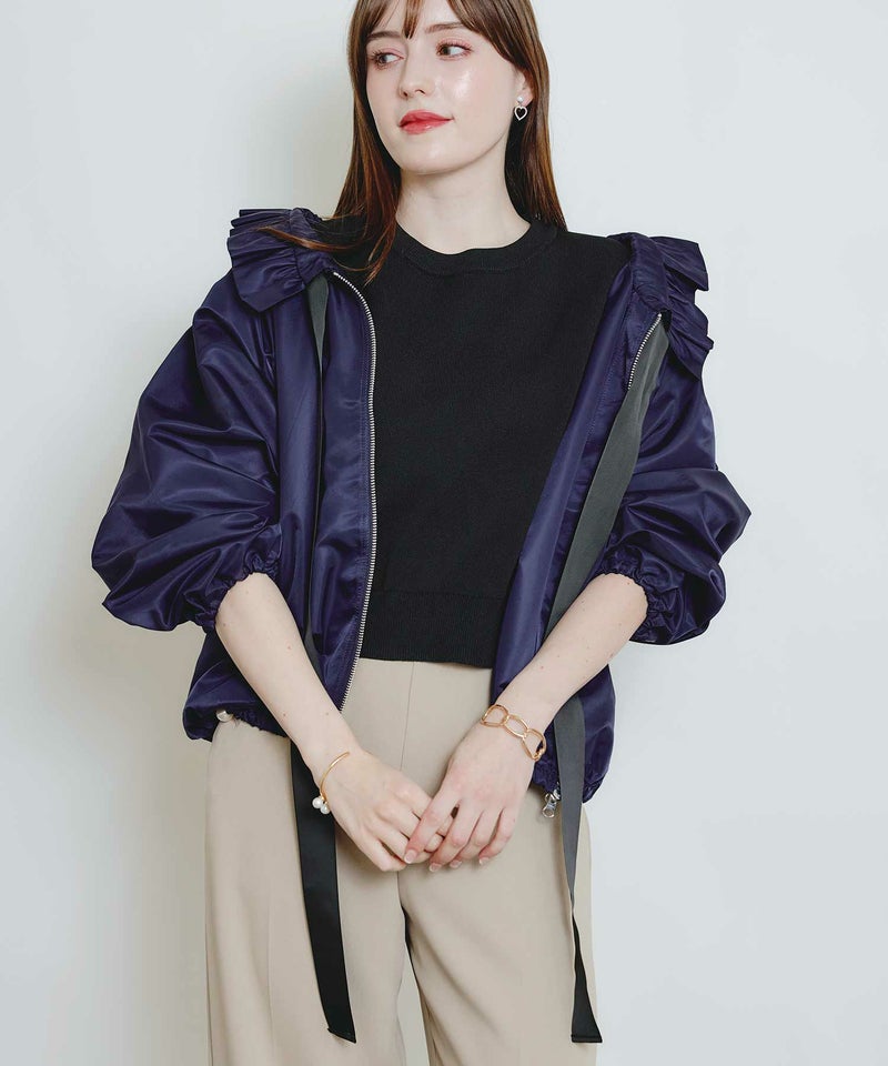 model：H160　着用サイズ：M　ネイビー