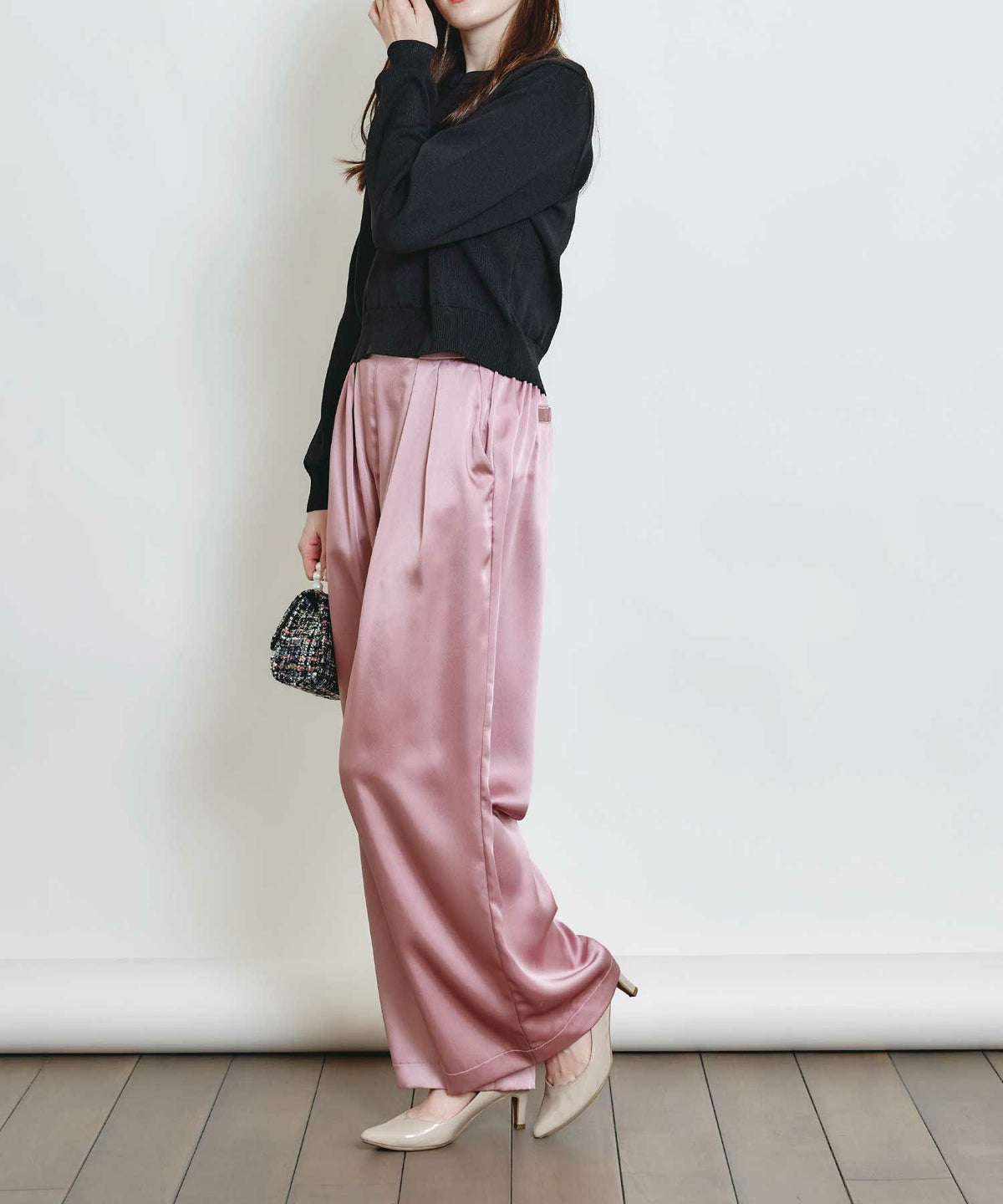 model：H160　着用サイズ：M　ピンク