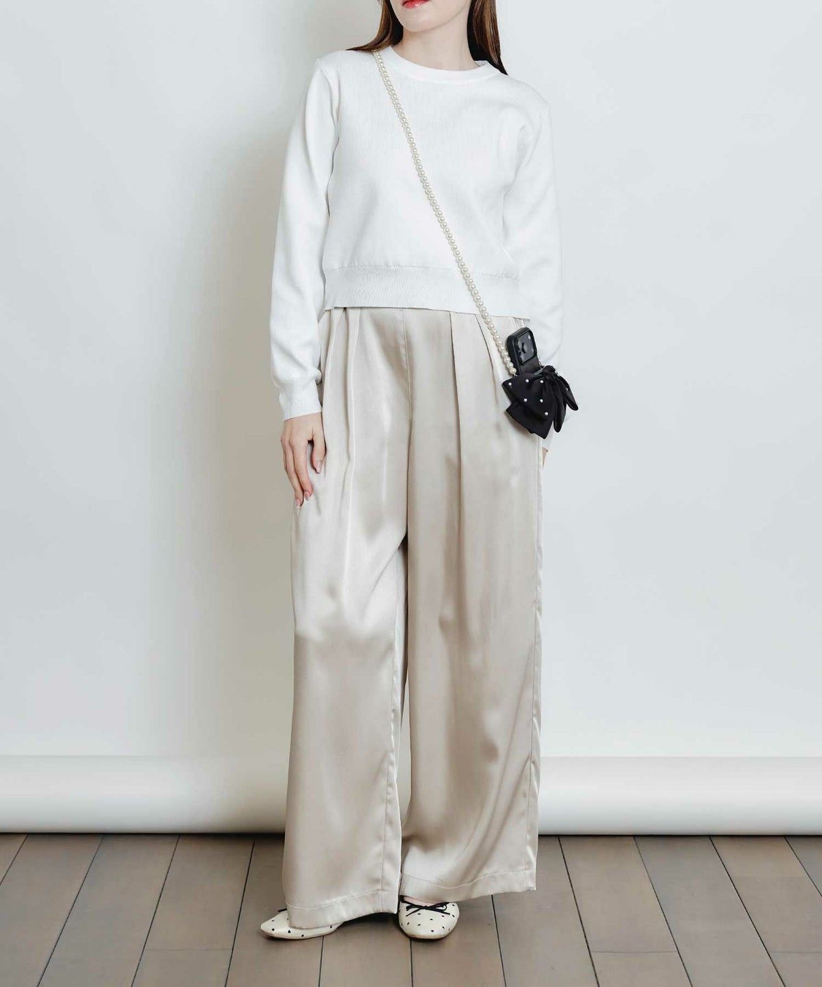 model：H160　着用サイズ：M　シャンパン