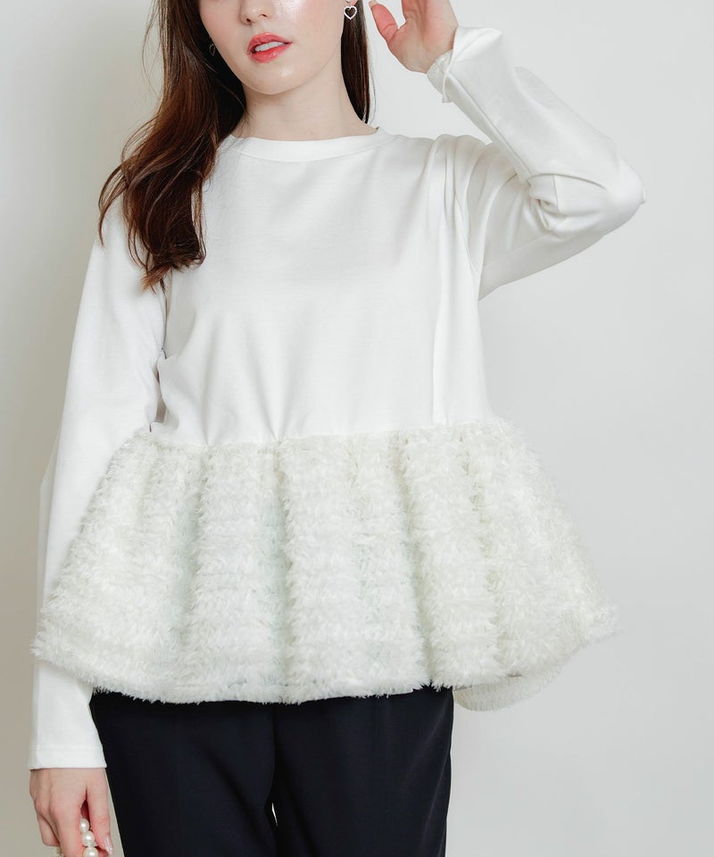 model：H160　着用サイズ：M　オフホワイト