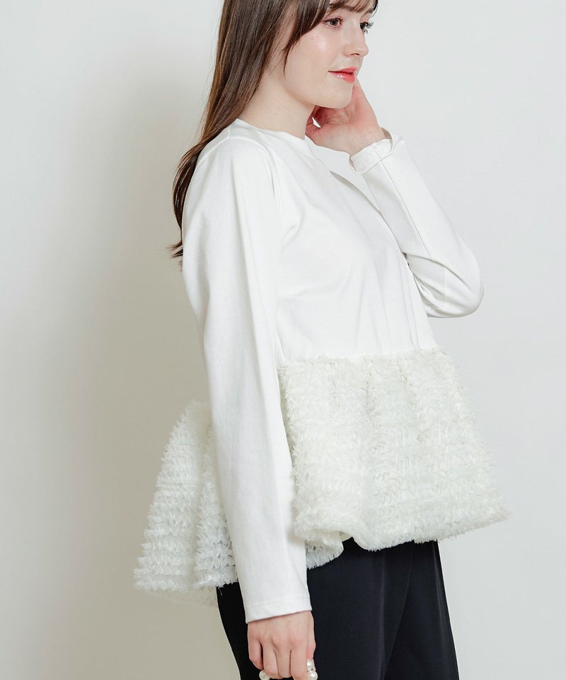 model：H160　着用サイズ：M　オフホワイト