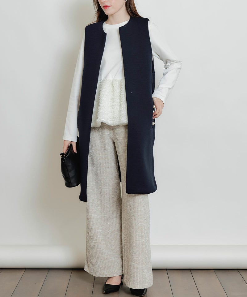 model：H160　着用サイズ：M　オフホワイト