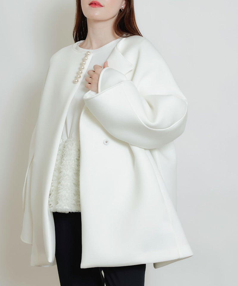 model：H160　着用サイズ：M　オフホワイト