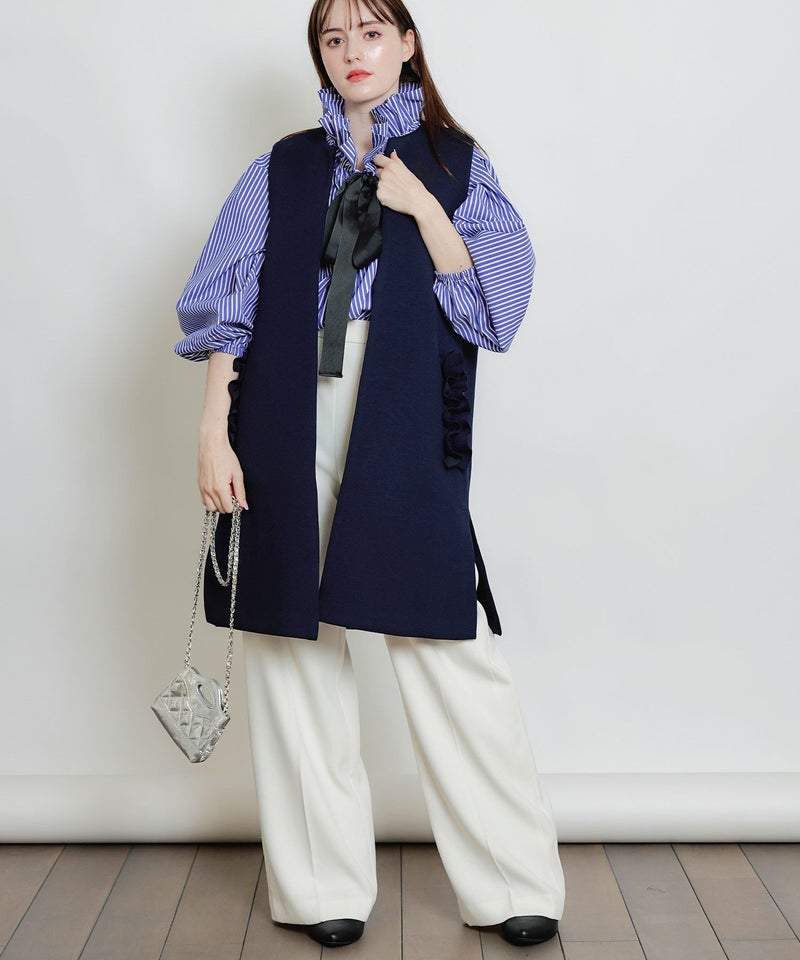 model：H160　着用サイズ：M　ネイビー