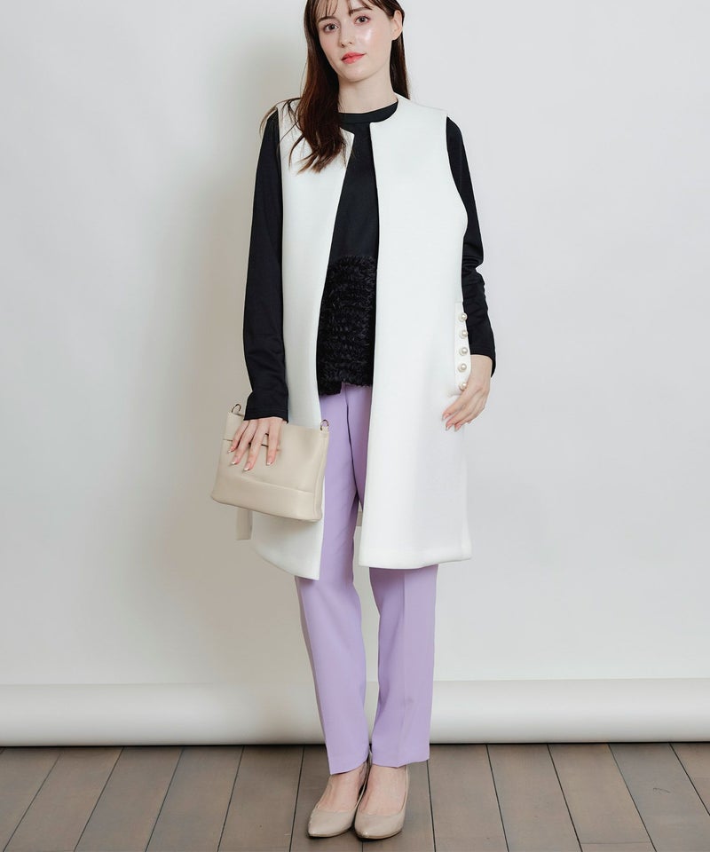 model：H160　着用サイズ：M　オフホワイト