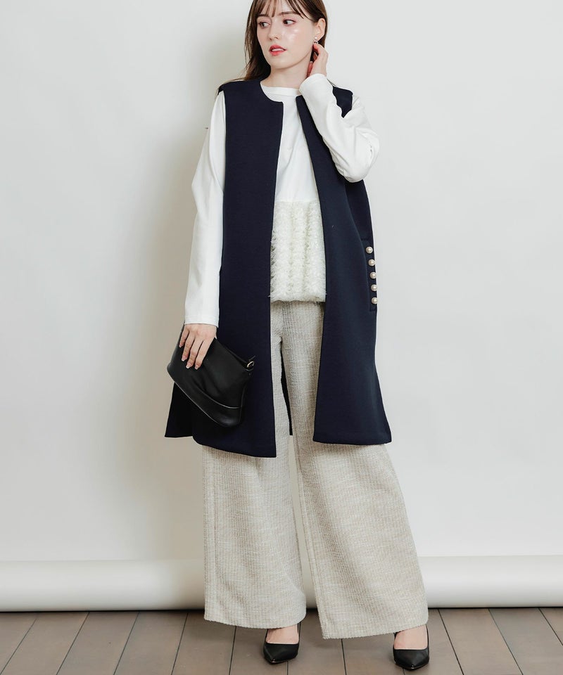 model：H160　着用サイズ：M　ネイビー