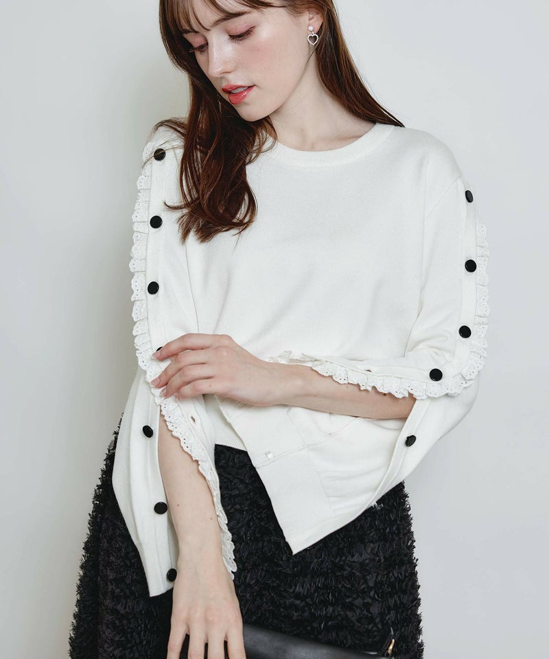 model：H160　着用サイズ：M　オフホワイト