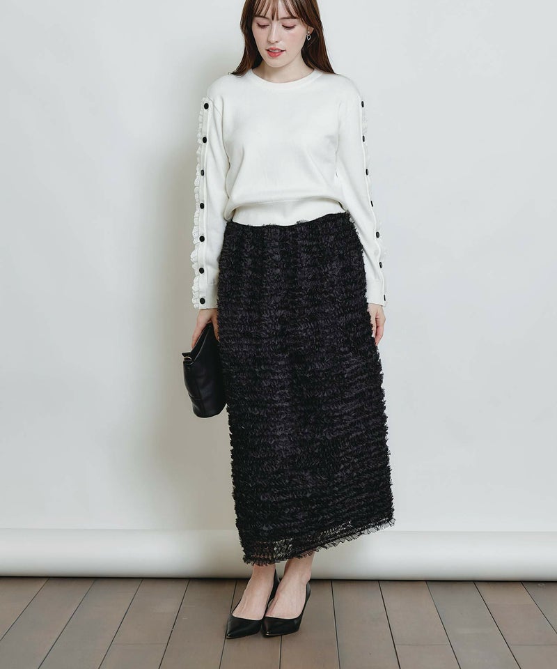 model：H160　着用サイズ：M　オフホワイト