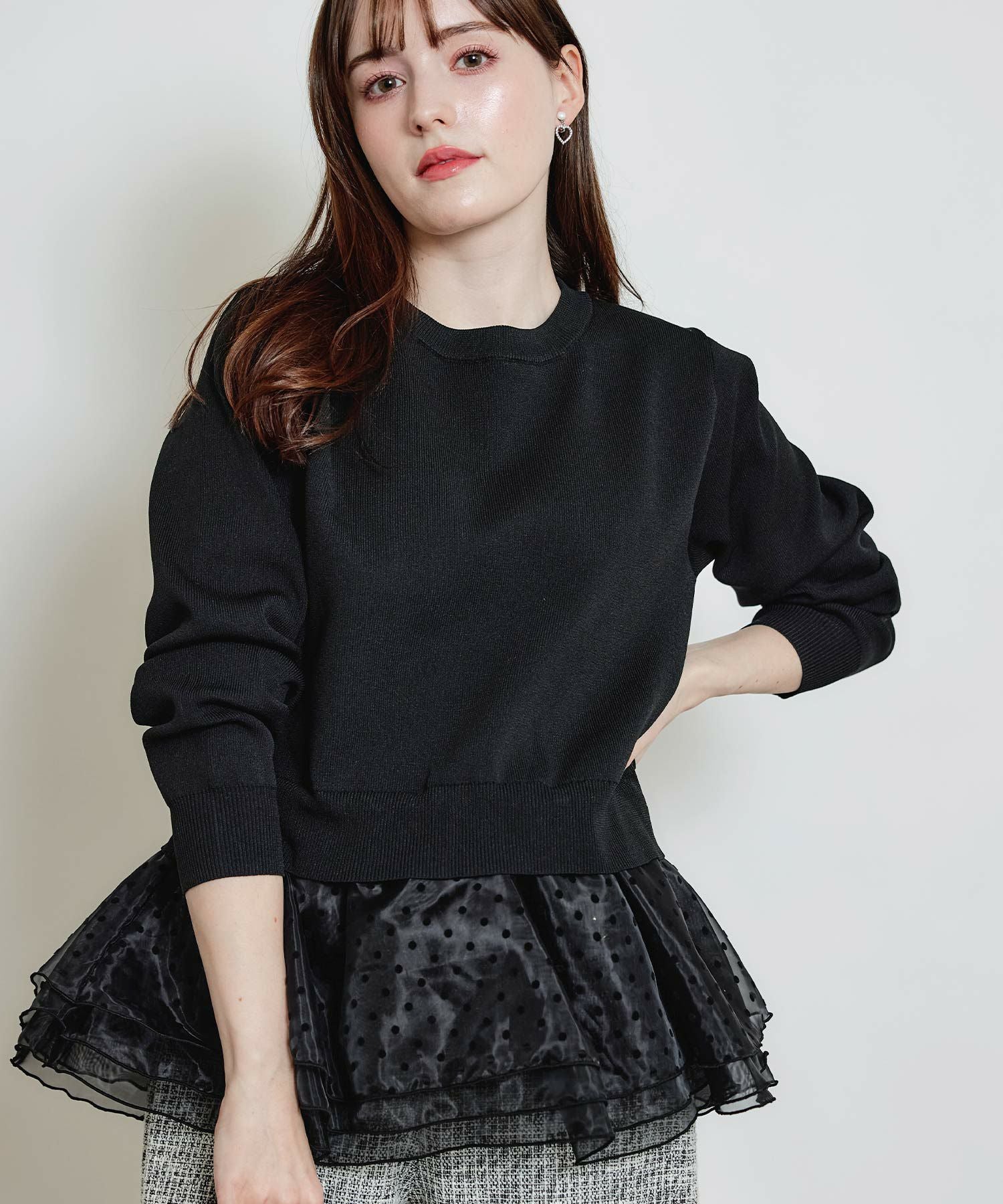 【新品】PICCINフリル付きニットセーター&ニットスカート(サックスブルー) ニット／セーター | PICCIN (ピッチン) 公式通販
