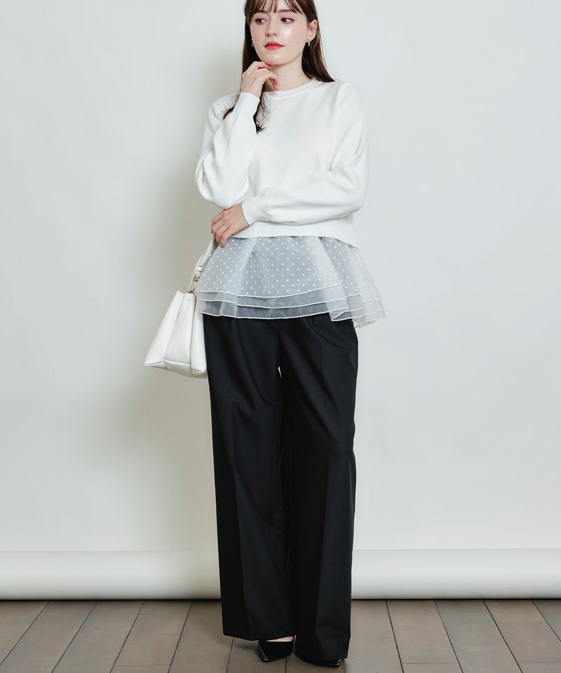 model：H160　着用サイズ：M　オフホワイト