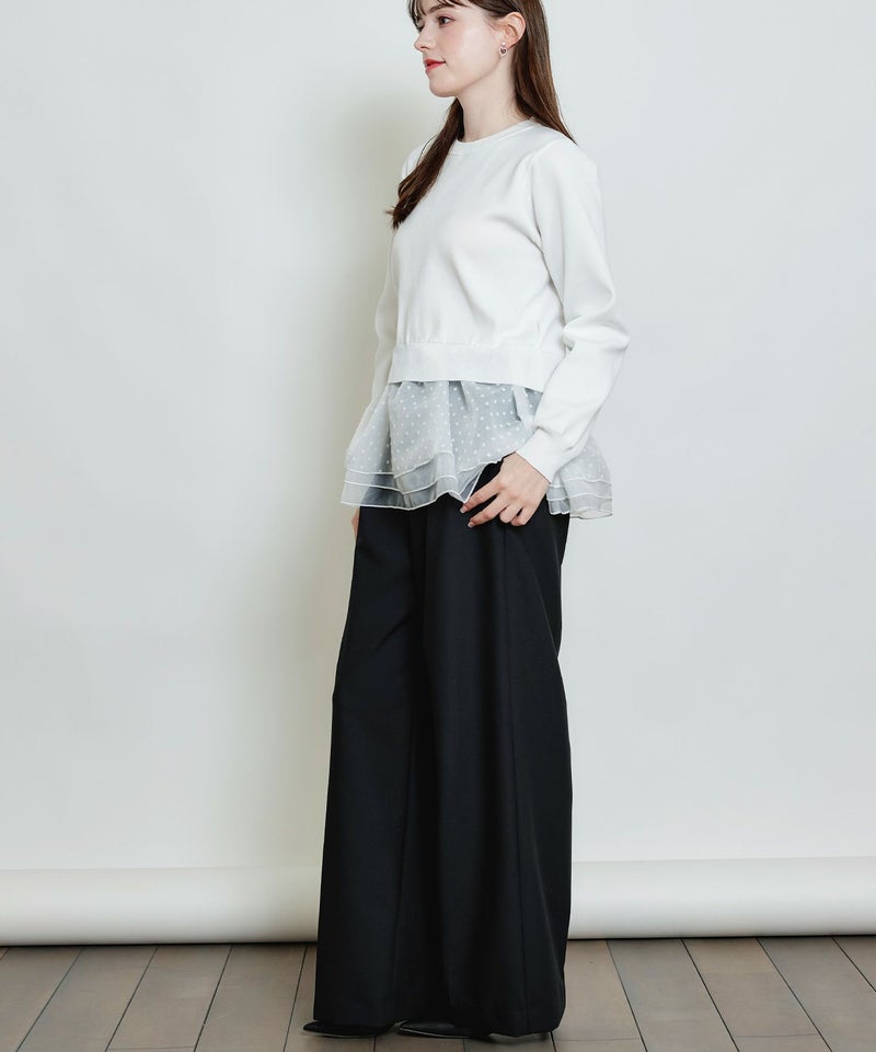 model：H160　着用サイズ：M　オフホワイト