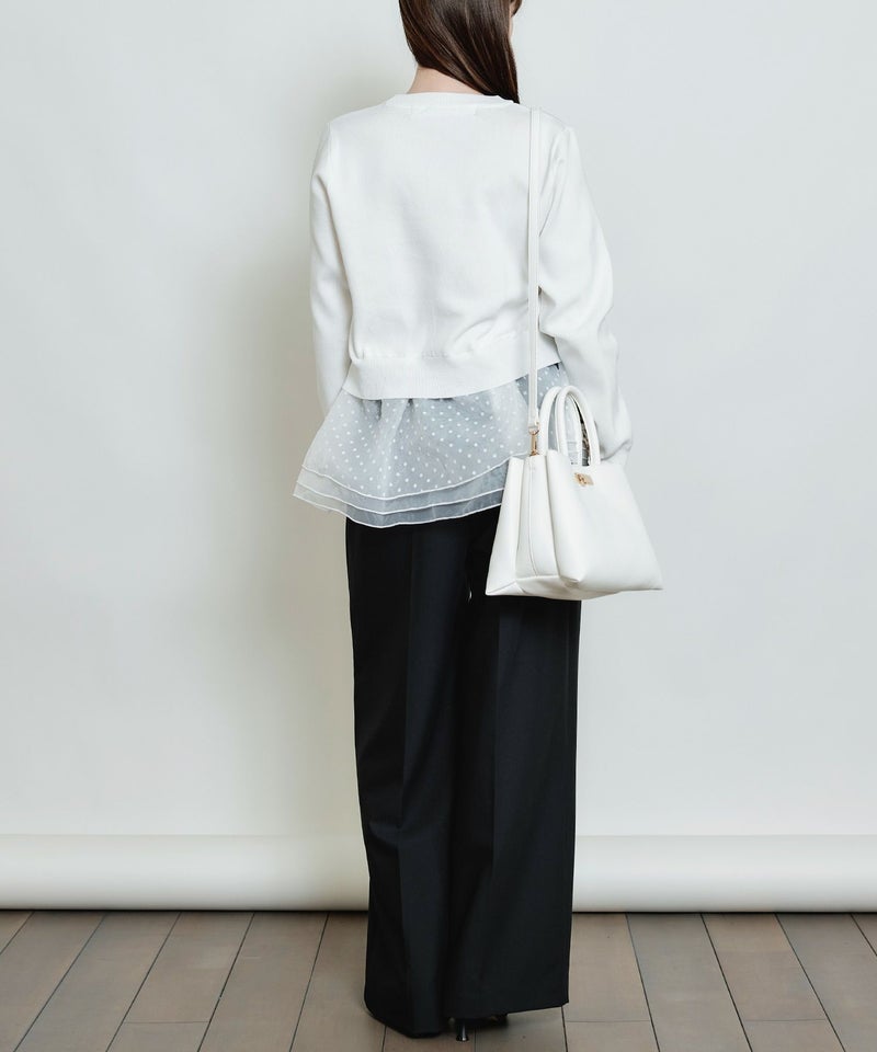 model：H160　着用サイズ：M　オフホワイト