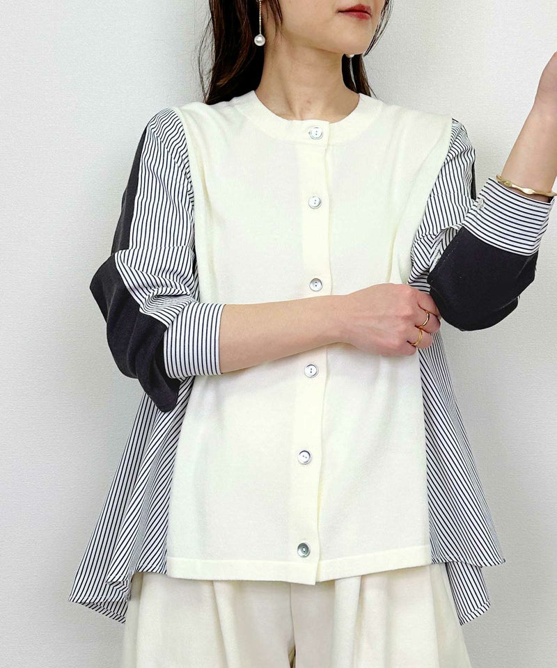 model：H164　着用サイズ：M　アイボリー