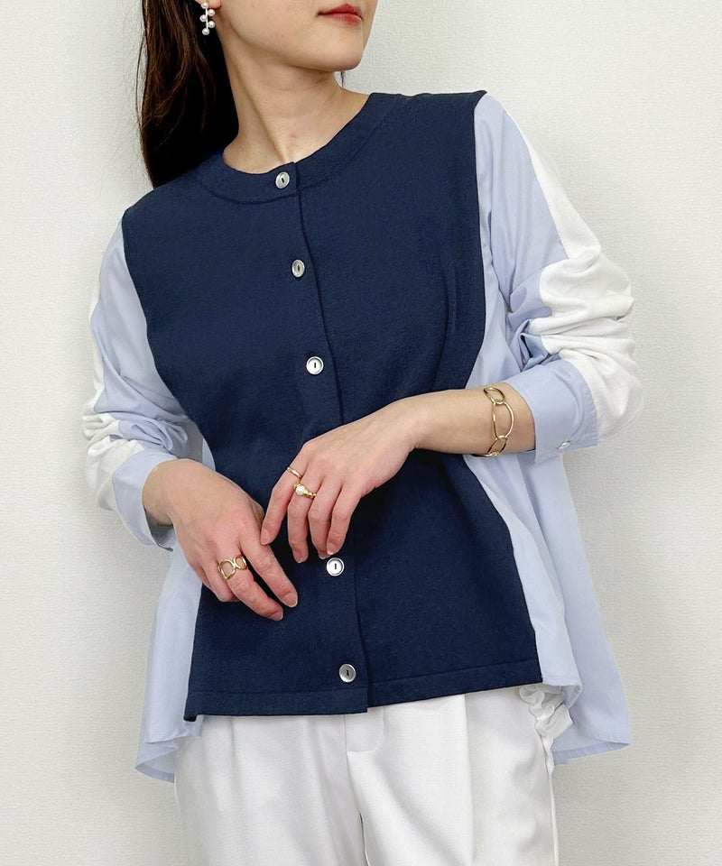 model：H164　着用サイズ：M　ネイビー