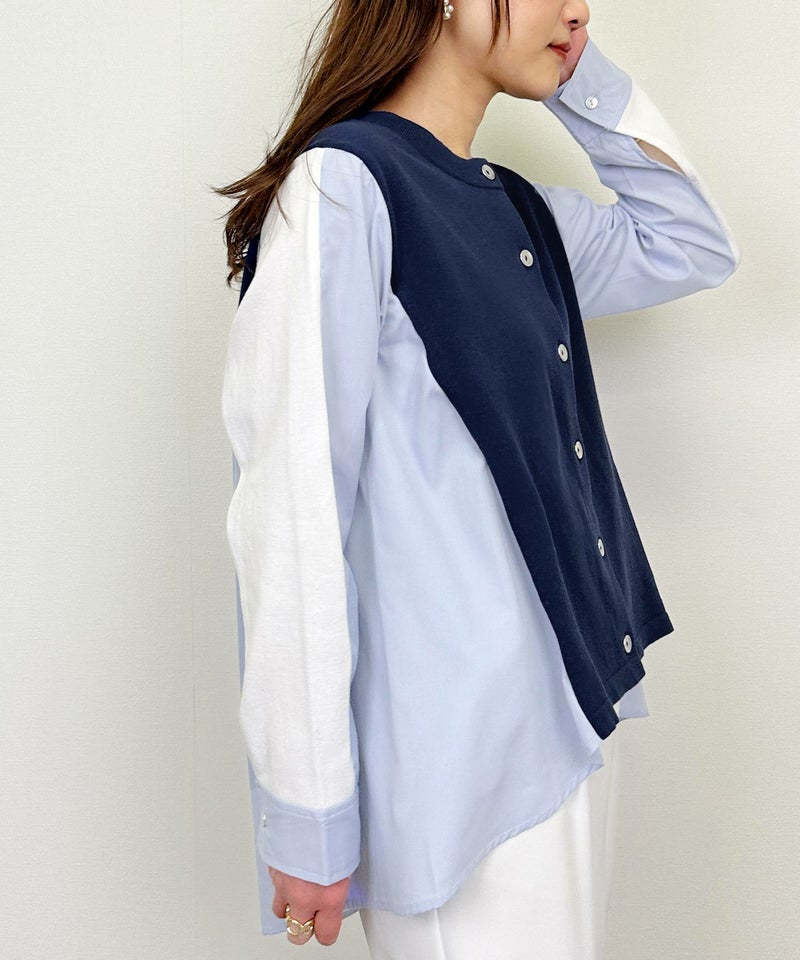 model：H164　着用サイズ：M　ネイビー