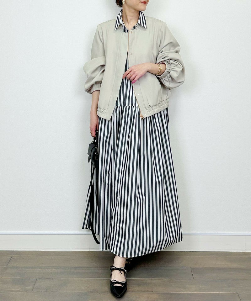 model：H164　着用サイズ：M　ライトグレー