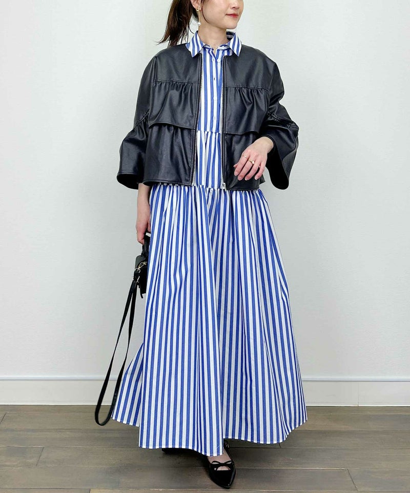 model：H164　着用サイズ：M　ネイビー