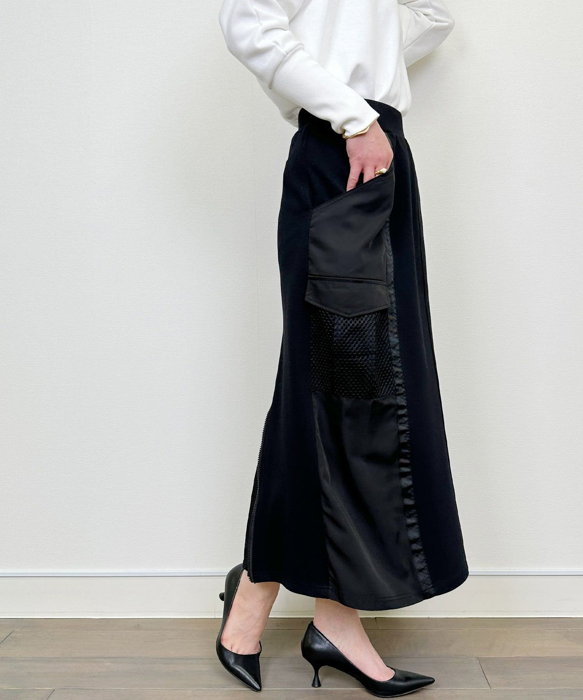 model：H164　着用サイズ：M　ブラック