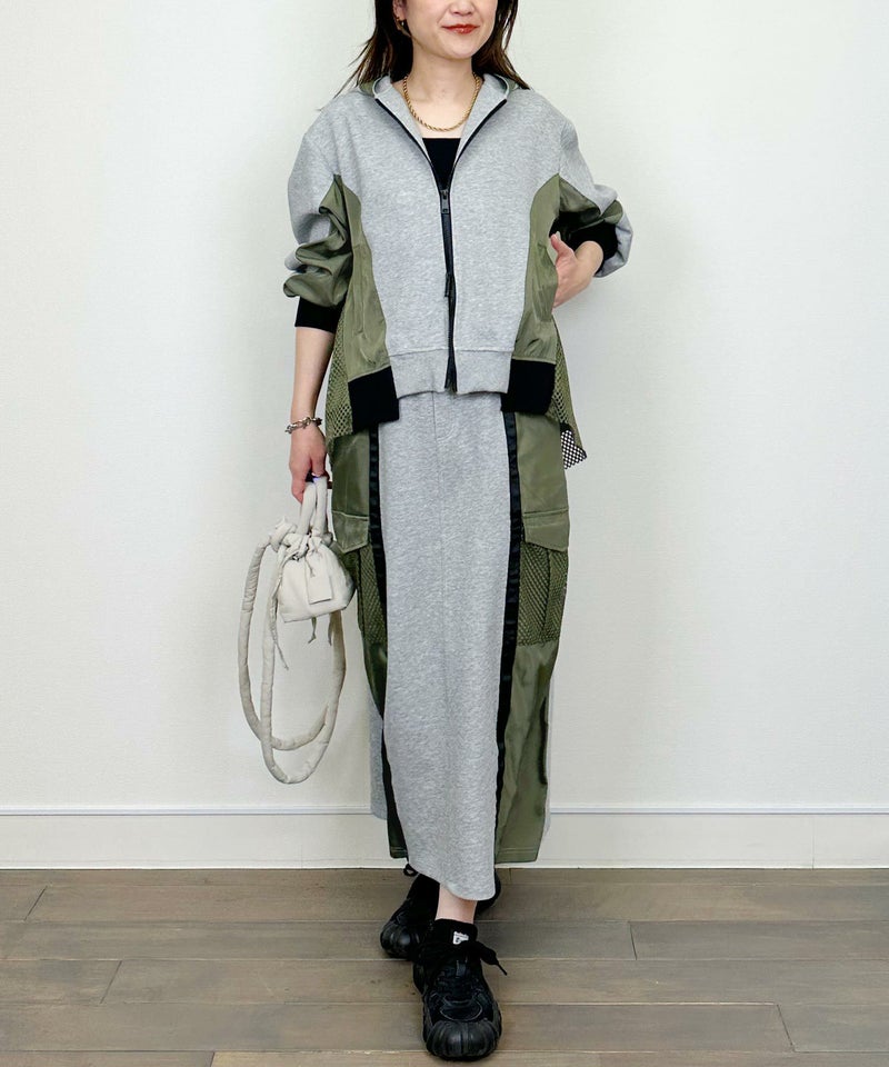 model：H164　着用サイズ：M　グレー