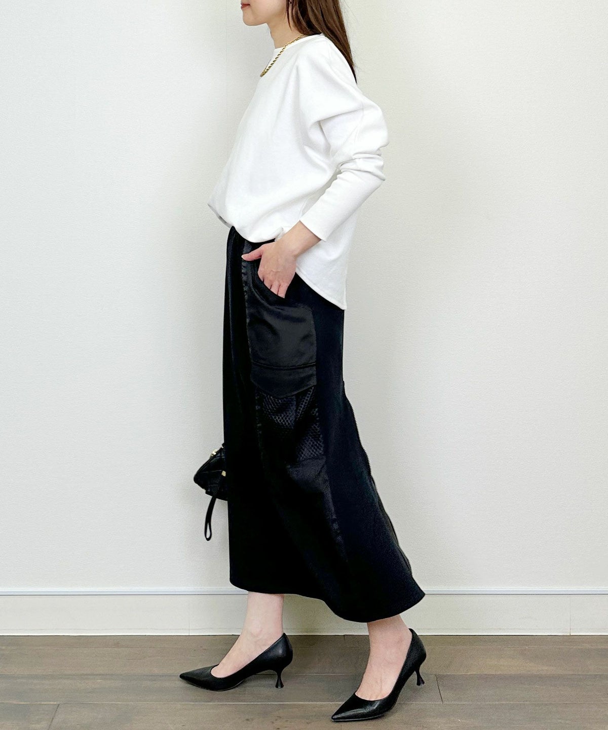 model：H164　着用サイズ：M　ブラック