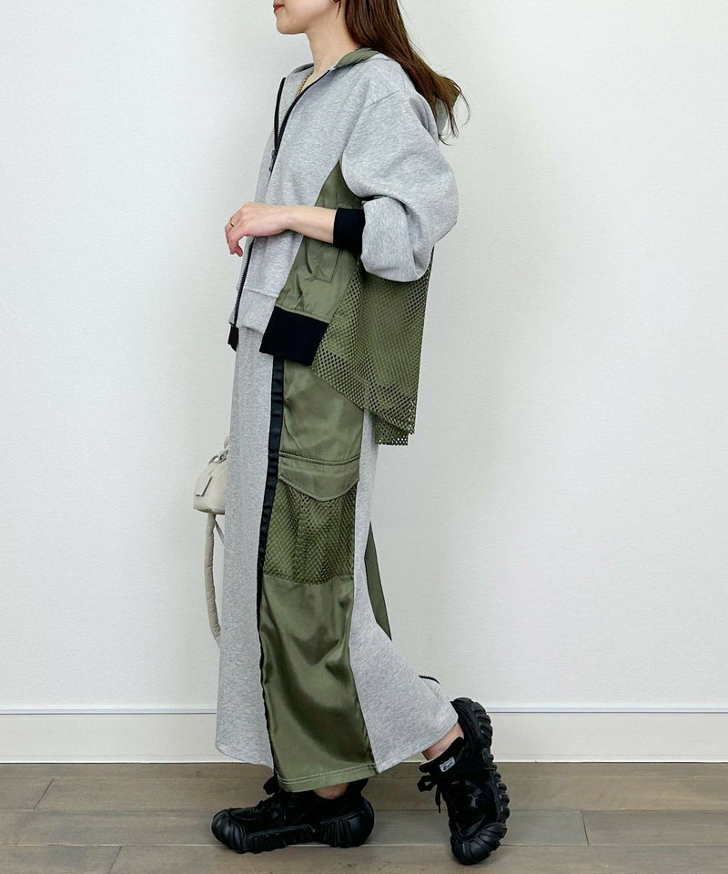 model：H164　着用サイズ：M　グレー