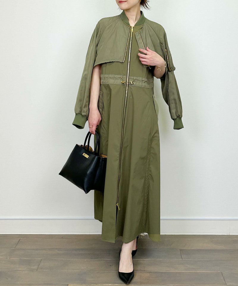 model：H164　着用サイズ：M　カーキ