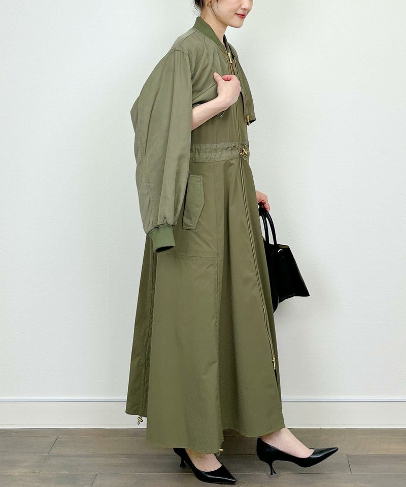 model：H164　着用サイズ：M　カーキ