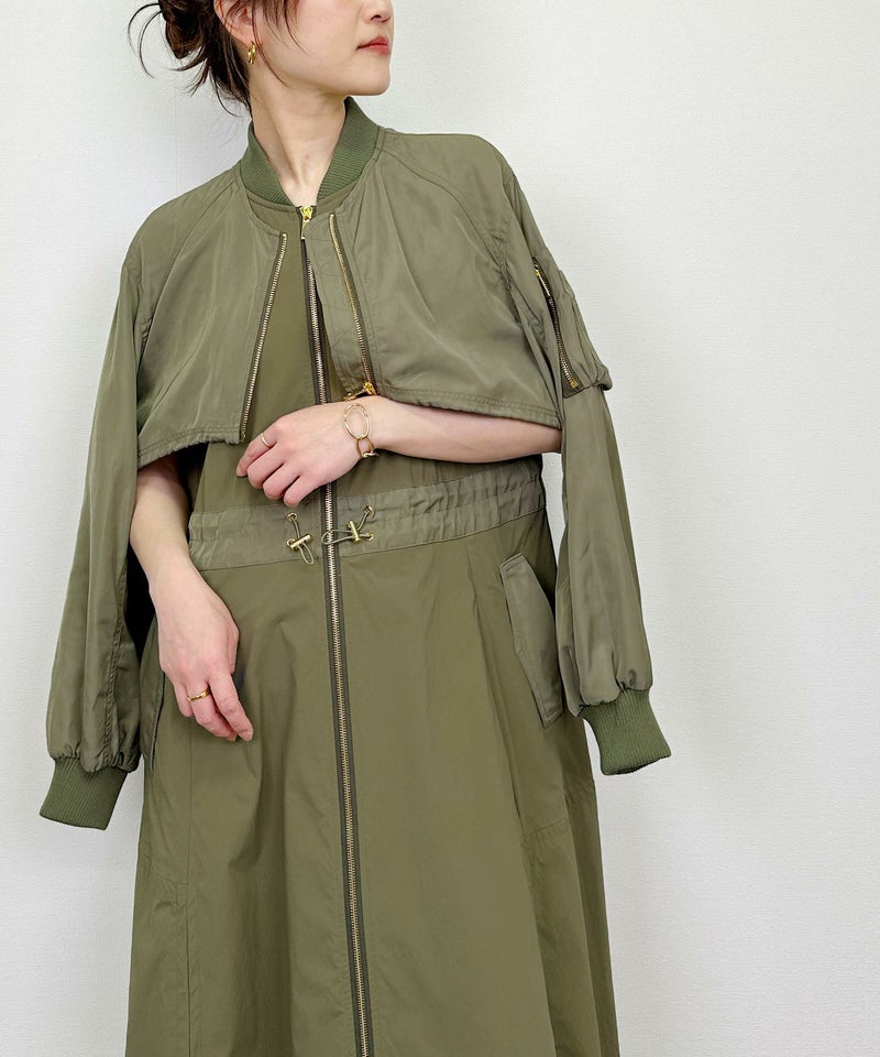 model：H164　着用サイズ：M　カーキ