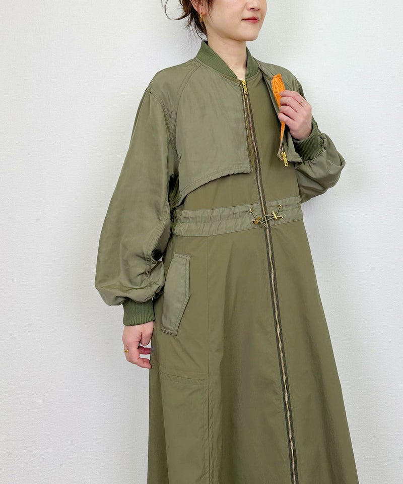 model：H164　着用サイズ：M　カーキ