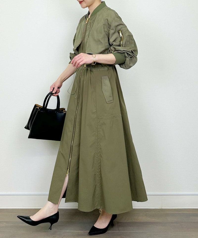 model：H164　着用サイズ：M　カーキ