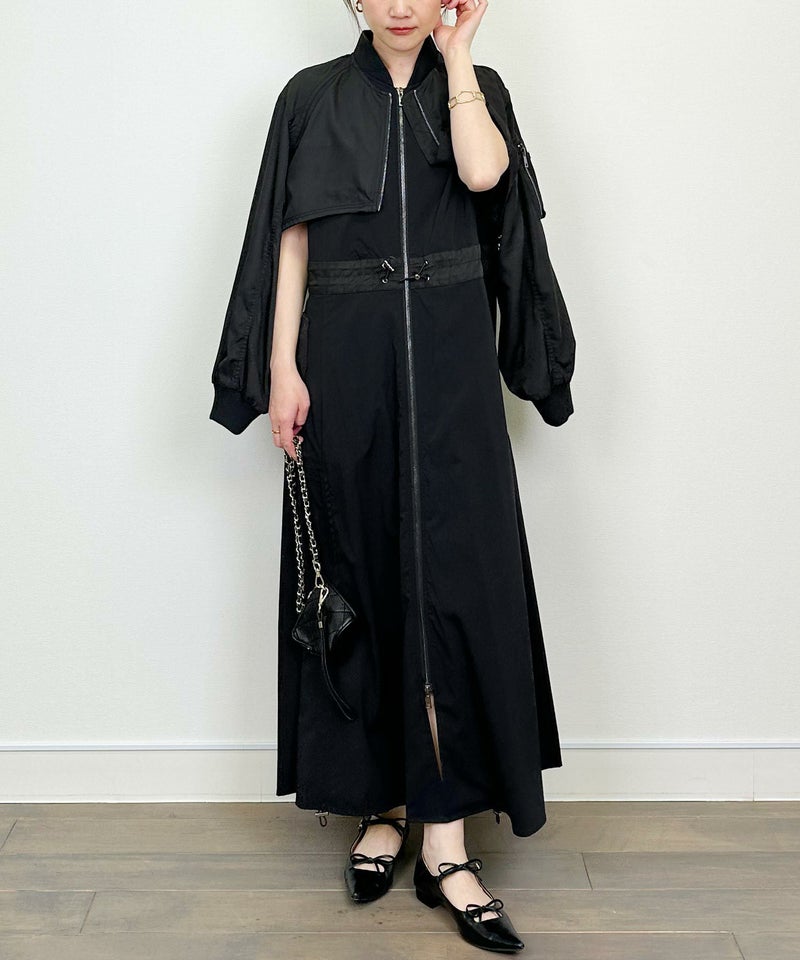 model：H164　着用サイズ：M　ブラック