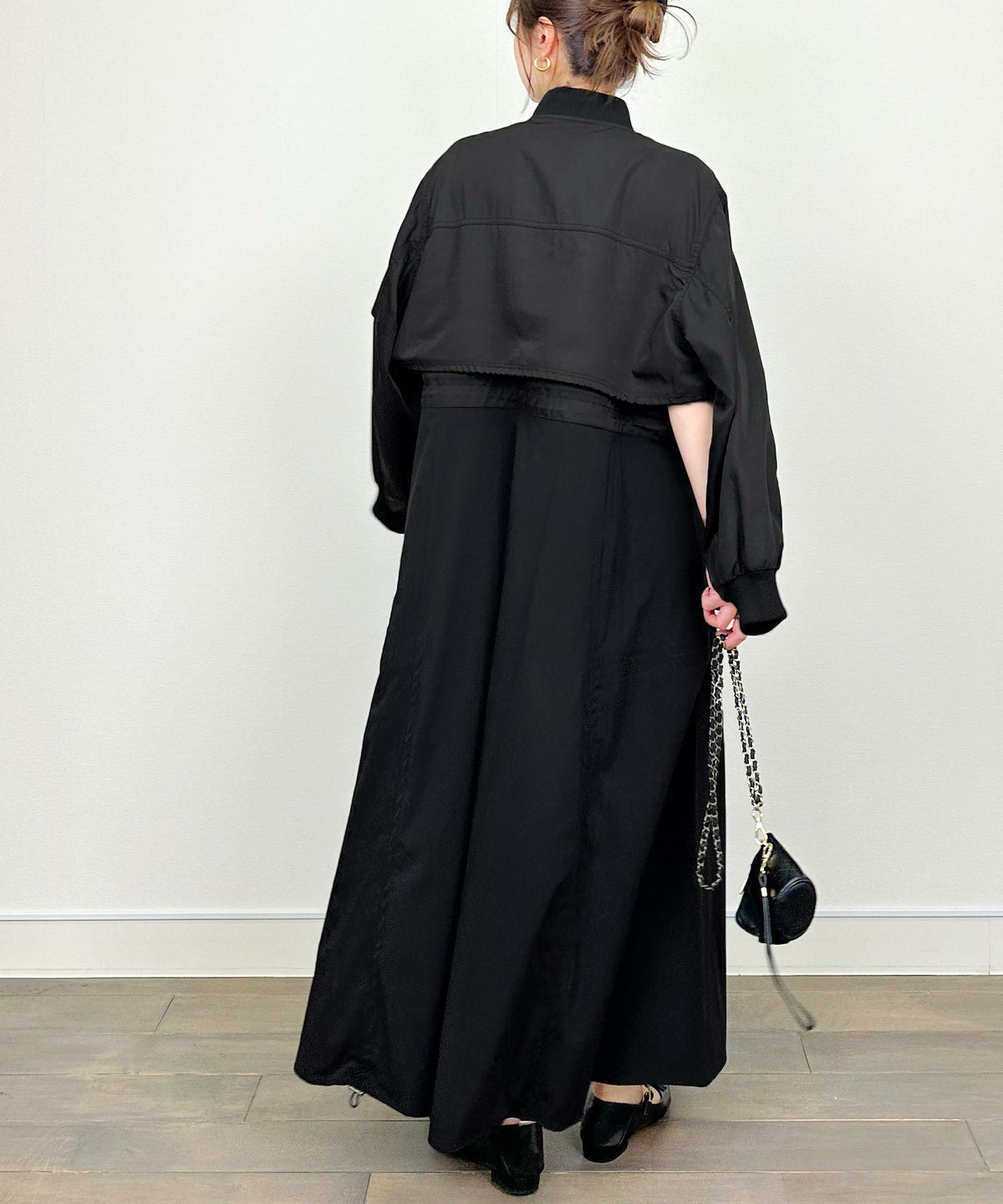 model：H164　着用サイズ：M　ブラック