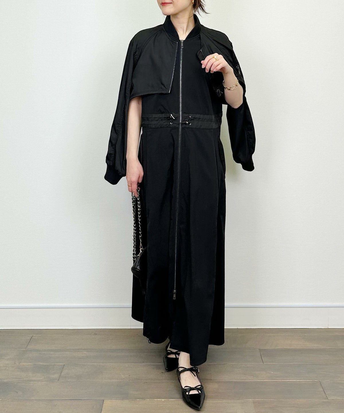 model：H164　着用サイズ：M　ブラック