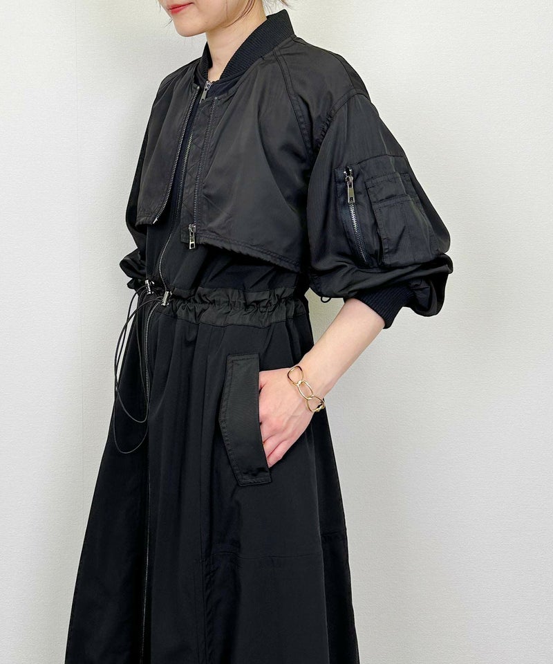 model：H164　着用サイズ：M　ブラック