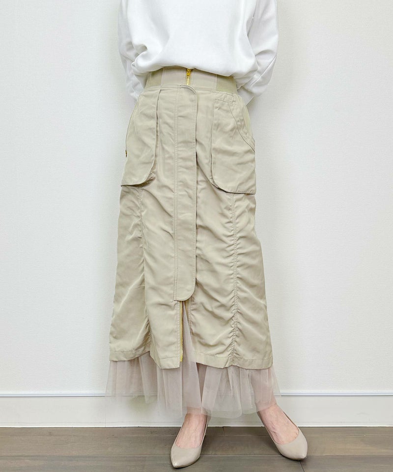 model：H164　着用サイズ：M　アイボリー