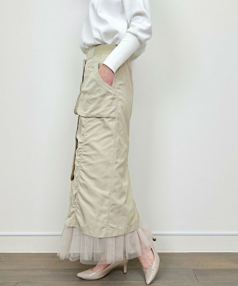 model：H164　着用サイズ：M　アイボリー