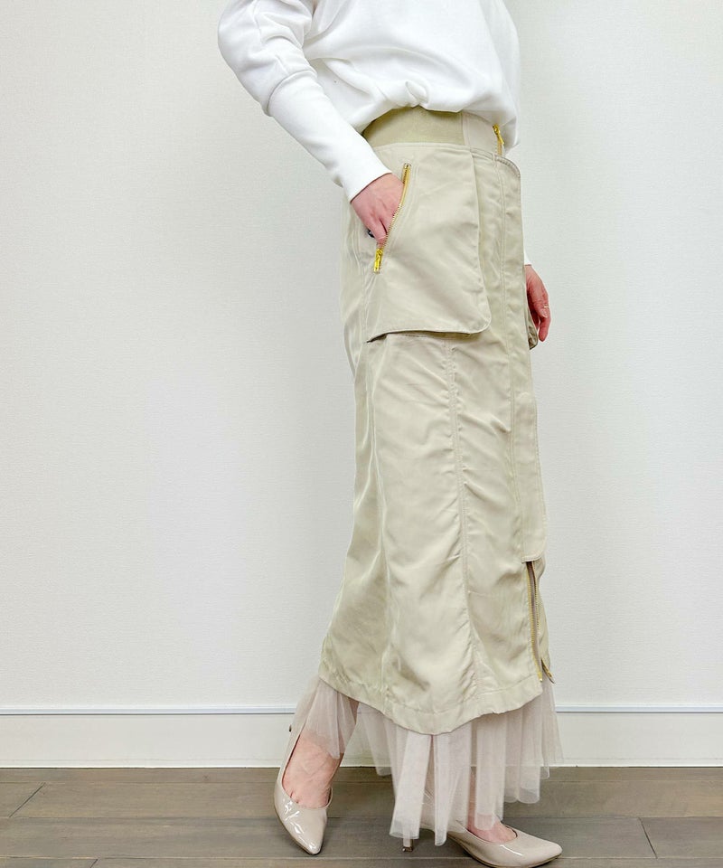 model：H164　着用サイズ：M　アイボリー