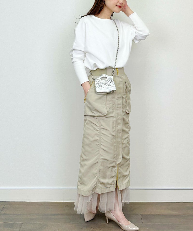 model：H164　着用サイズ：M　アイボリー