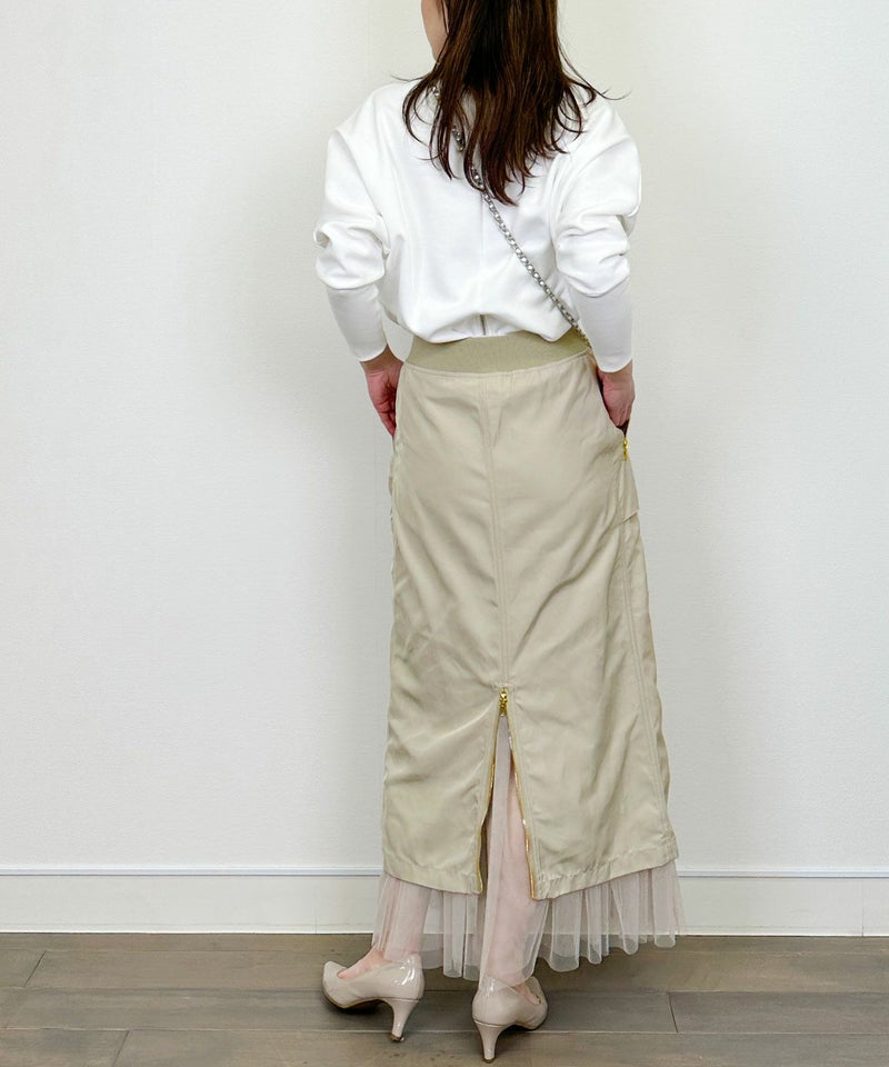 model：H164　着用サイズ：M　アイボリー