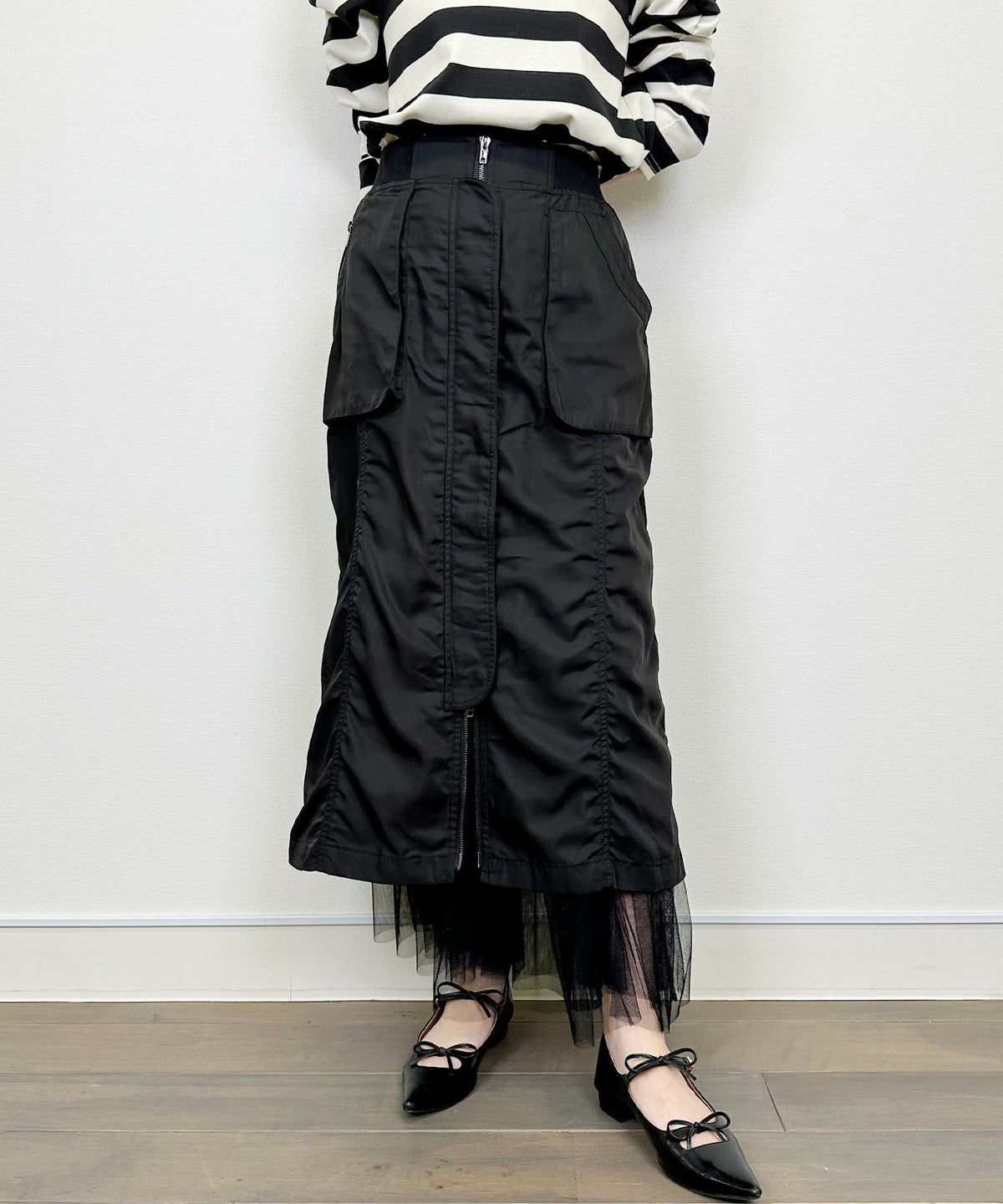 model：H164　着用サイズ：M　ブラック