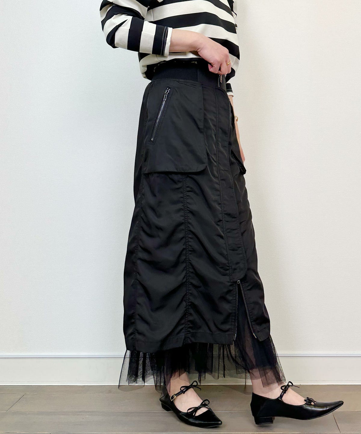 model：H164　着用サイズ：M　ブラック