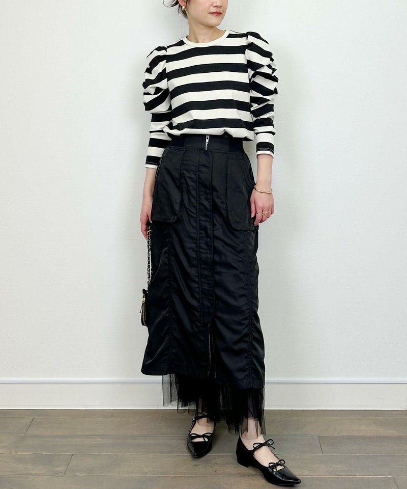 model：H164　着用サイズ：M　ブラック