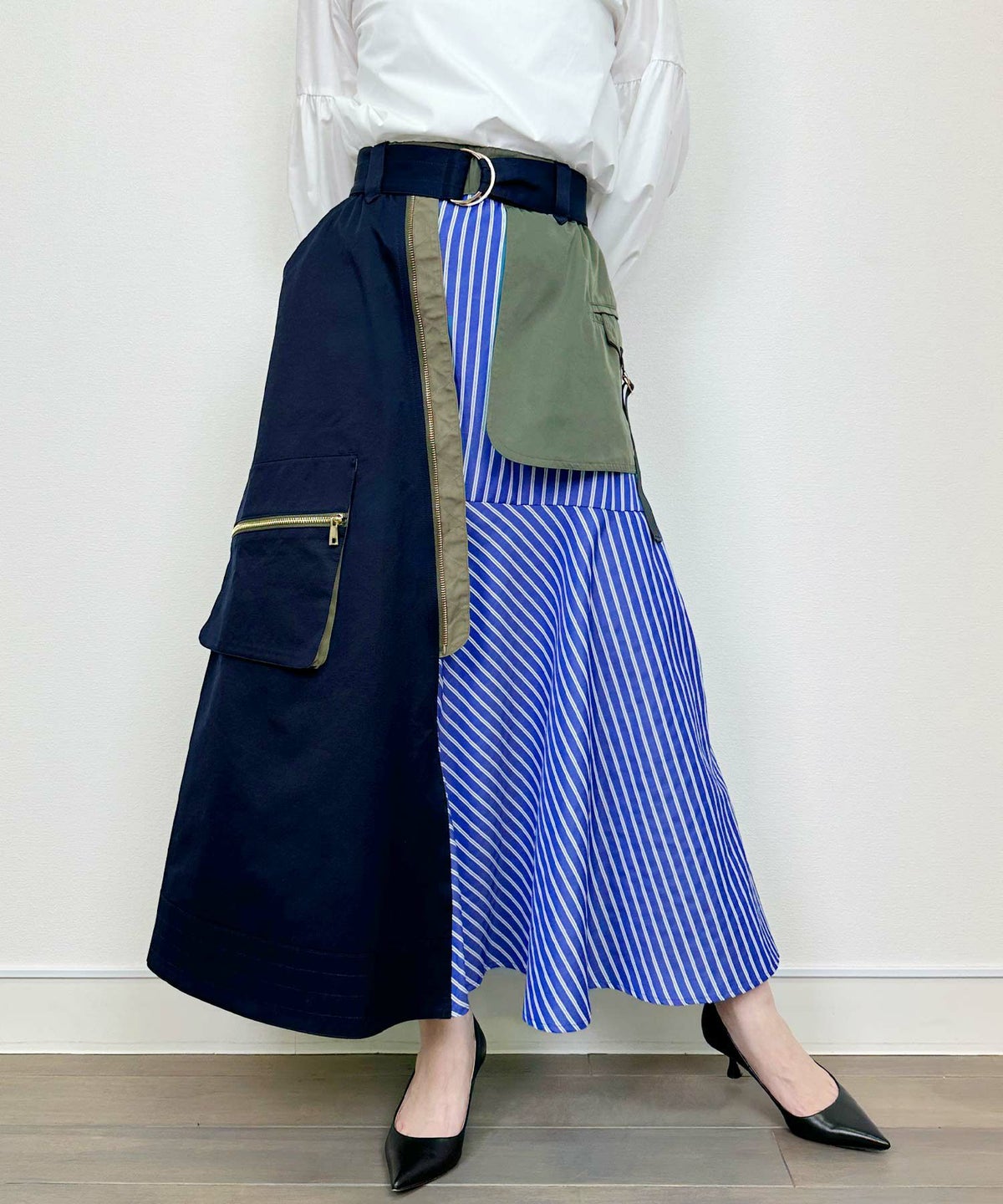 model：H164　着用サイズ：M　ネイビー