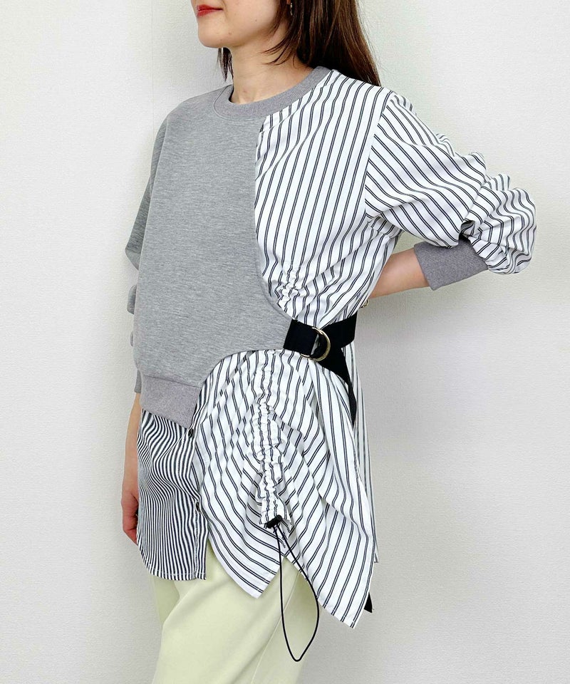 model：H164　着用サイズ：M　グレー