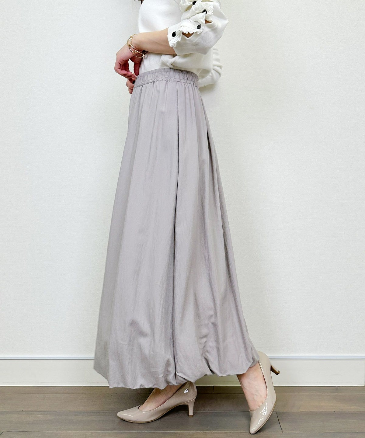 model：H164　着用サイズ：M　ライトグレー