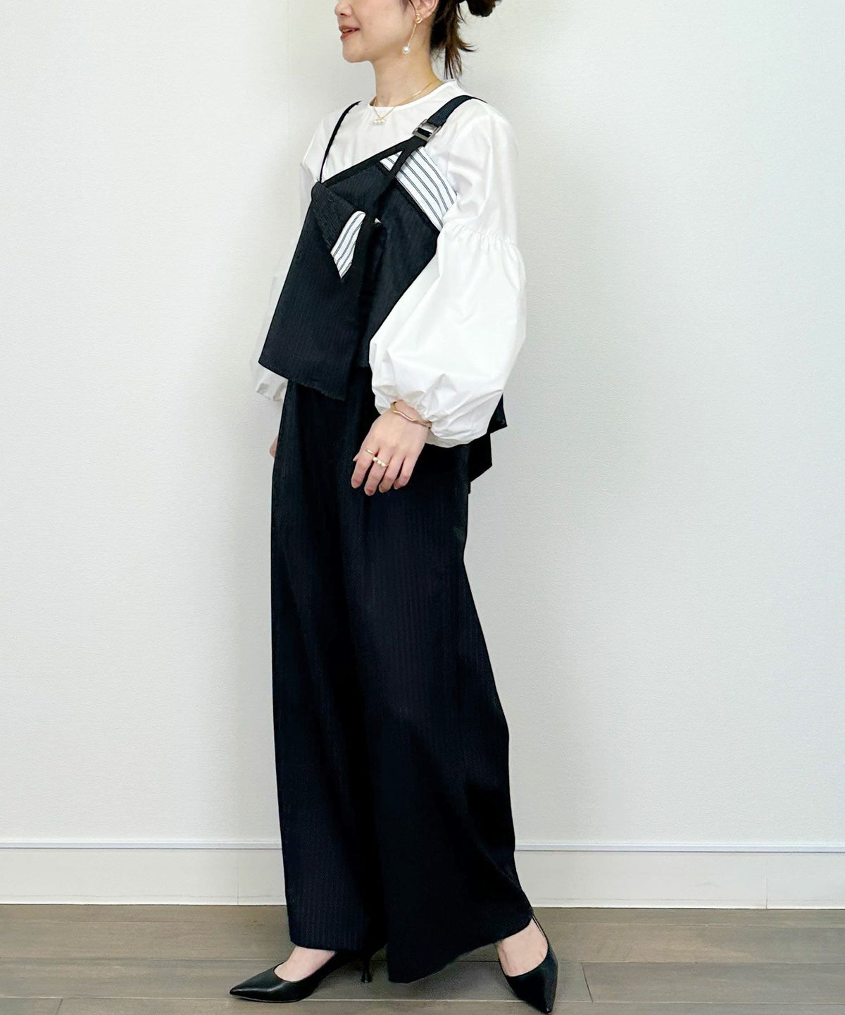 model：H164　着用サイズ：M　ネイビー