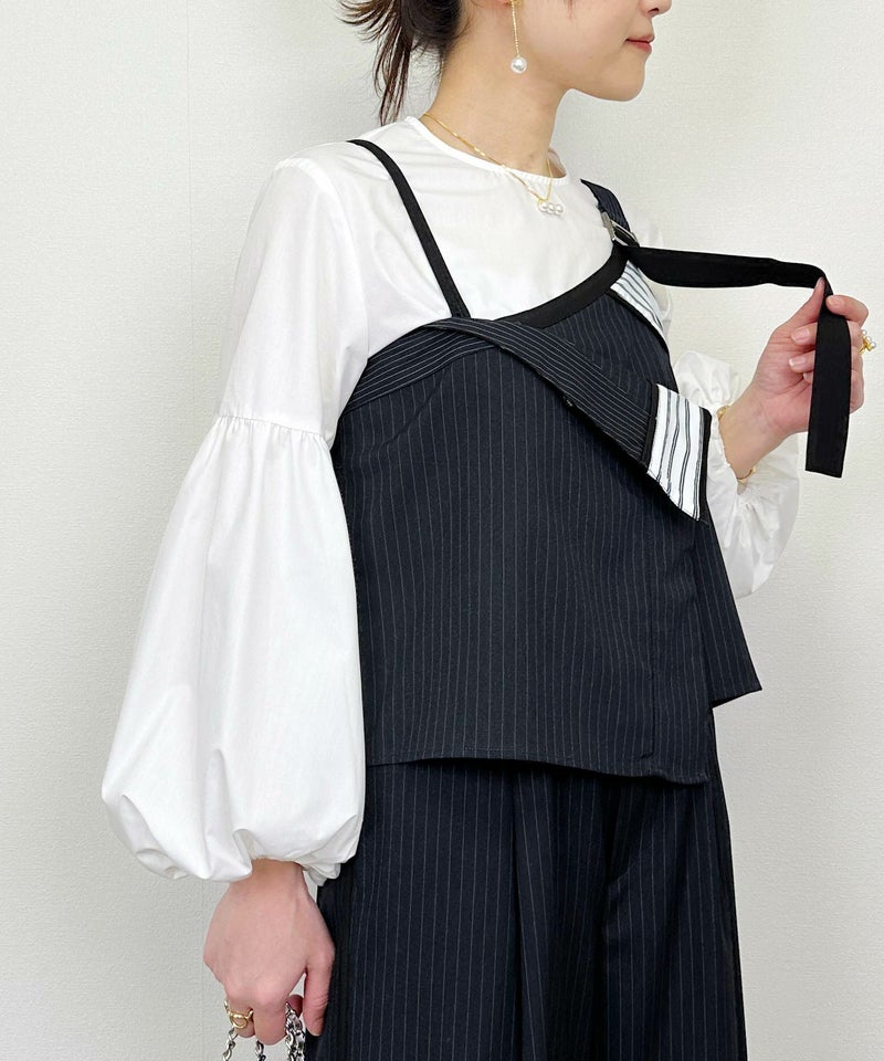 model：H164　着用サイズ：M　ネイビー