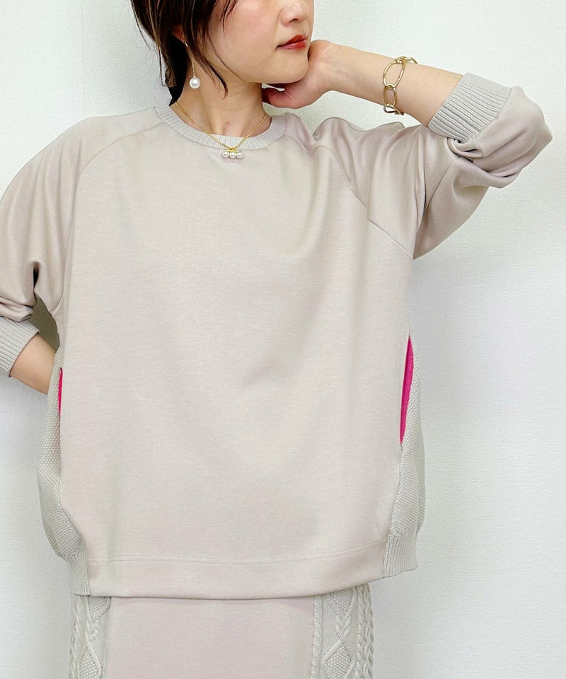 model：H164　着用サイズ：M　グレイッシュベージュ