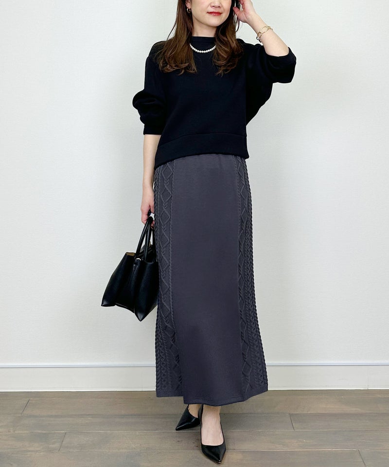 model：H164　着用サイズ：M　チャコールグレー